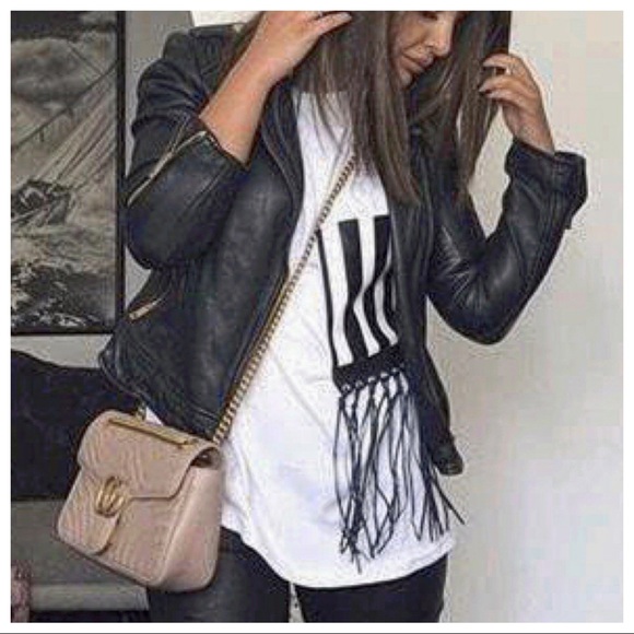 ✨LAST✨Faux Leather Zipper Moto Biker Jacket - Picture 5 of 8